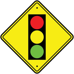 Stop Light Ahead Sign Wall Decal Printed & Die-Cut | Wallhogs