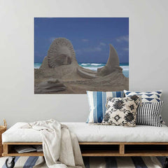 48 inch Paradise Sun & Moon Poster Displayed in Bedroom