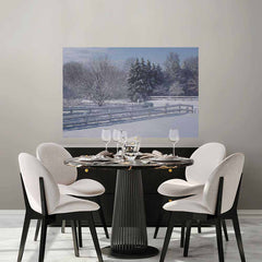 48 inch Snow Heaven Decal Installed in Dining Room