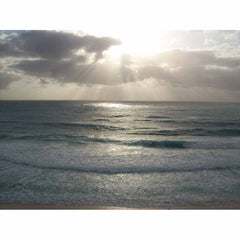 Sunset Over Ocean Wall Decal Printed | Walllhogs
